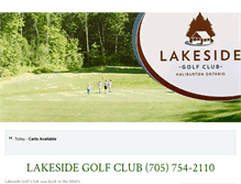 Tablet Screenshot of lakesidegolfclubhaliburton.com